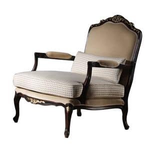 Marcelle BR.0253, Upholstered armchair, Louis XV style