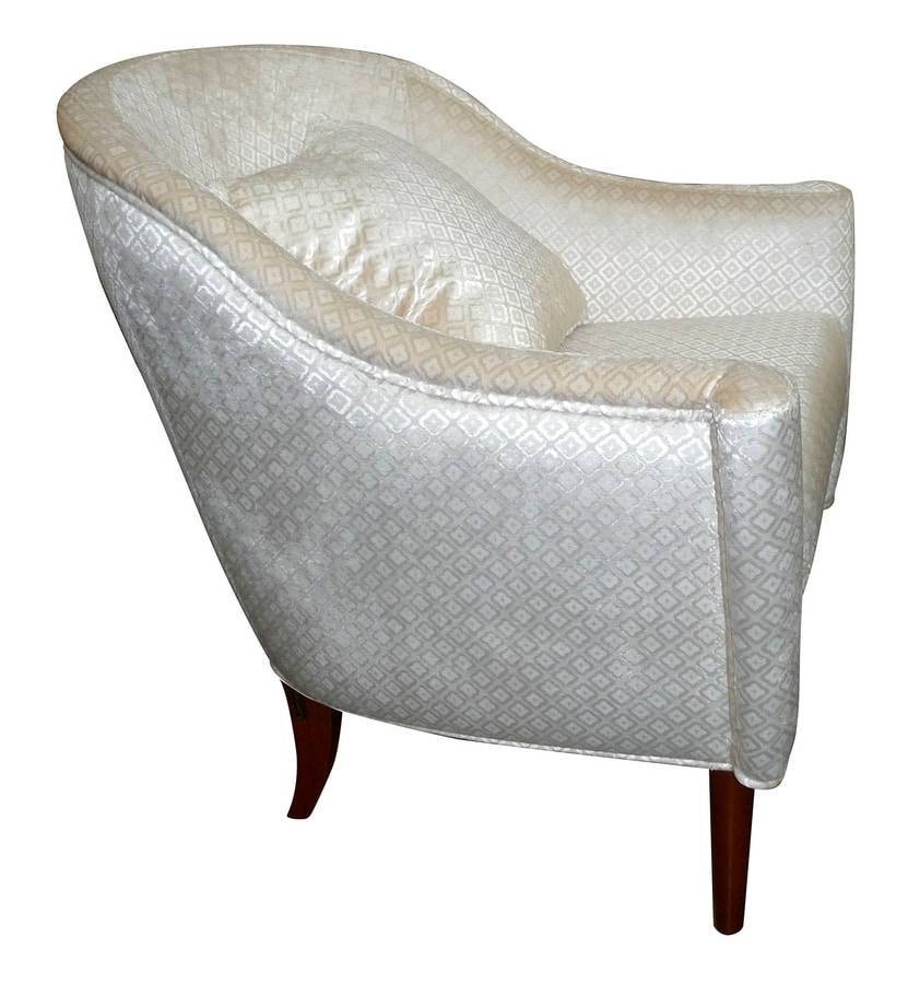 Pompidou CH.0201, Fully upholstered armchair, new baroque style