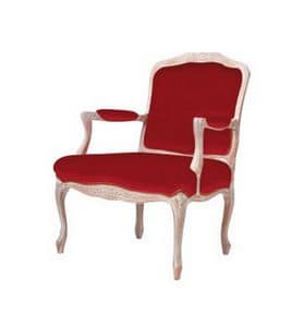 S09, Elegant upholstered armchairs, for classic living rooms