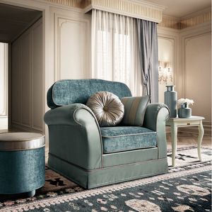 Treviso armchair, Armchair with soft shapes
