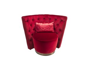 Voile, Swivel armchair with capitonné backrest