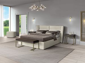 Art. 92106, Upholstered bed with a modern line
