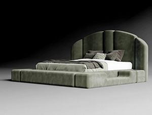 Concept 01 Art. ECO001, Padded modular bed, with a refined design