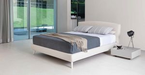 Clarissa, Modern bed with curved and harmonious lines