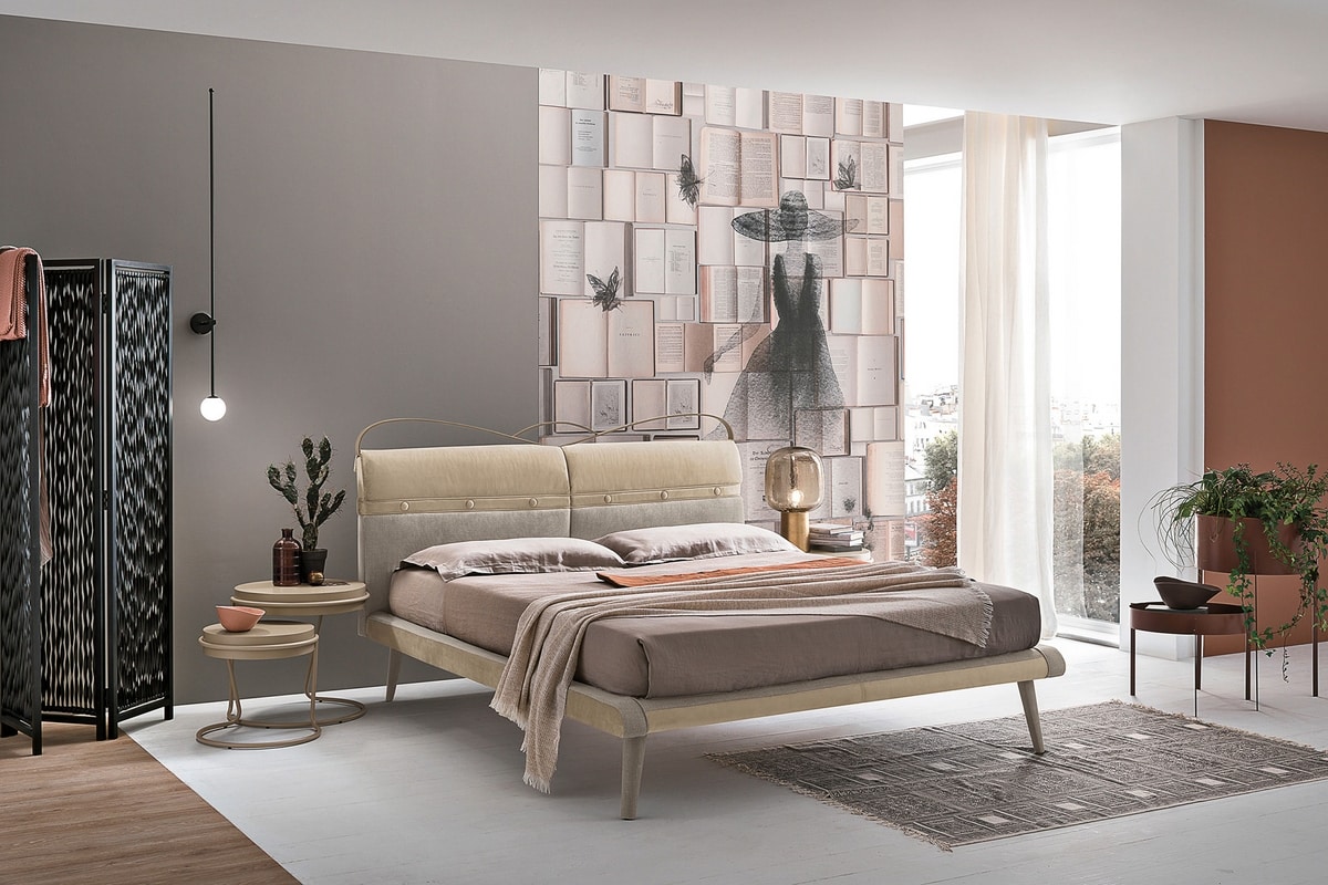 CORFÙ PLUS BD458, Elegant upholstered bed