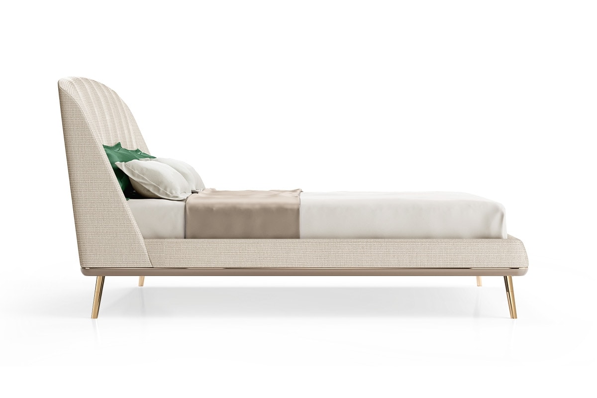 Dolly bed, Upholstered bed, with a contemporary design