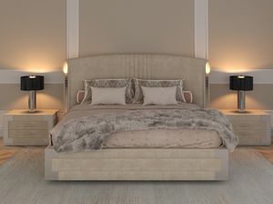 Dorabella, Bed covered in nubuck leather