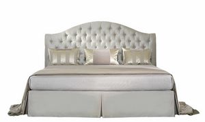 Elena, Classical bed with capitonn padding