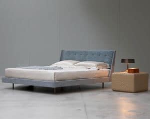 Embrace bed, Upholstered double bed with rounded headboard