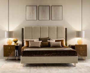 FIAMMA padded bed, Fully upholstered bed