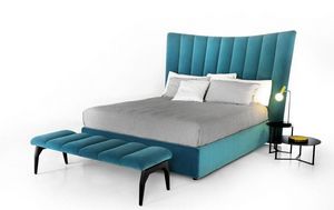 Freddie, Upholstered bed, with high headboard