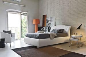 MADDALENA SD438, Upholstered semi-double bed suited for modern bedrooms
