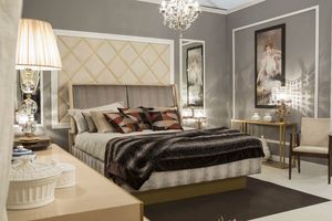 Miami bed, Elegant bed with upholstered headboard