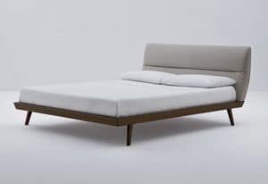 Mikael, Design 50s double bed, simple and elegant