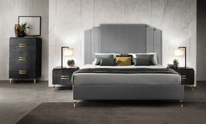 MODERNA upholstered bed, Upholstered bed with a modern design