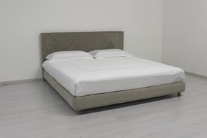 Opus, Hand fawn padded modern bed