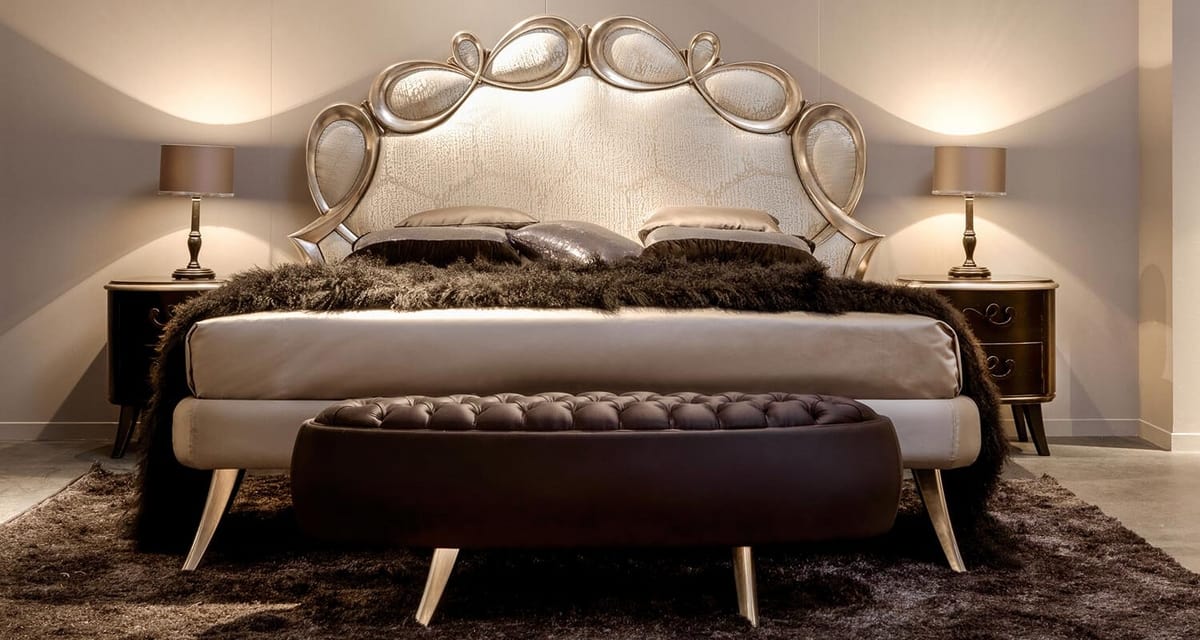 Papillon Art. 941, Upholstered bed with a charming silhouette