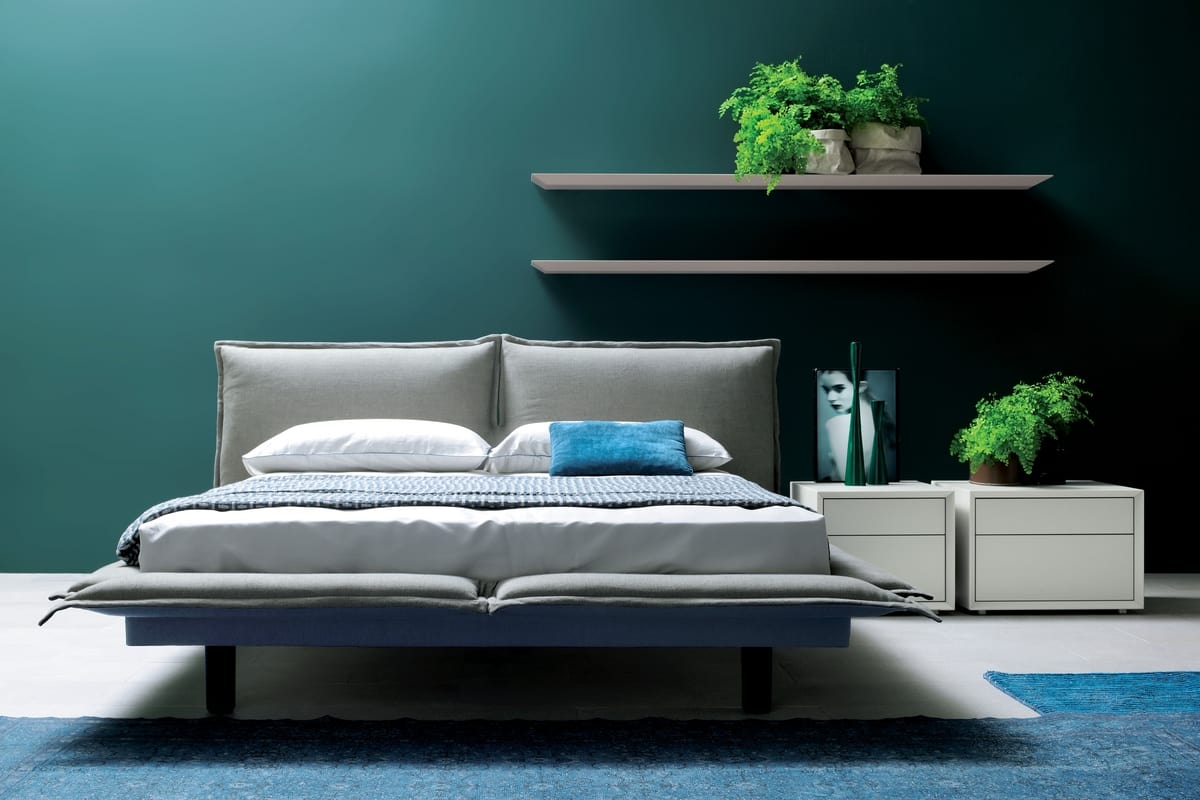 Double bed with upholstered double headboard IDFdesign