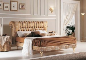PRINCIPE capitonné bed, Classic bed with buttoned headboard