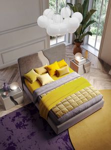 Wave corda bed, Padded bed, with a modern design