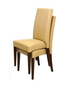 300 stackable, Modern chair with wooden structure, for waiting room