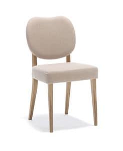 ADELAIDE, Wooden padded chair for kitchen and dining room