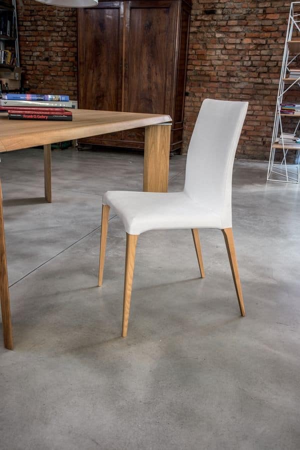 ARAGONA, Modern chair with upholstered body, for kitchen and dining room