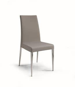 ART. 247/2 HOLLY-TWO, Upholstered chair with high backrest, in fabric or leather