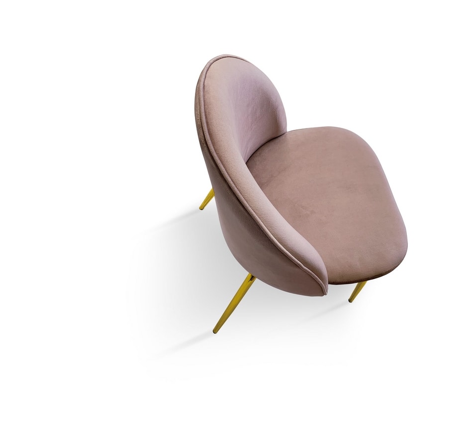 Art. 304 Lulù, Upholstered chair with elegant and soft lines