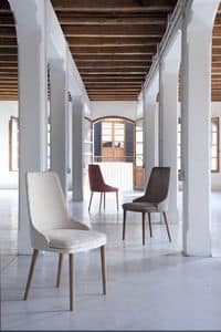 ASTI, Dining chair, upholstered with leather