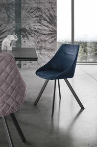 BILBAO SE194, Upholstered chair with enveloping shell