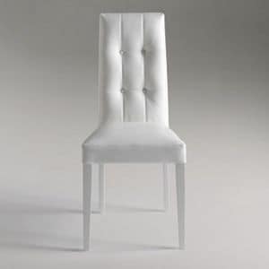 Dallas, Elegant dining chair with buttoned backrest