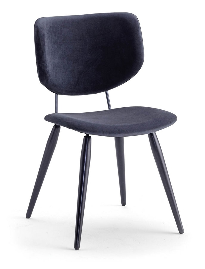 Jessica, Upholstered chair with wooden legs
