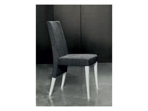 MARTINA, Upholstered chair with curved backrest, for restaurants