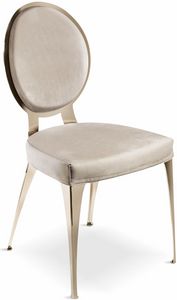 Miss chair with padded backrest, Contemporary chair with padded round backrest