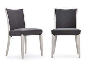 Nobilis chair s, Chair in beech wood, padded, for restaurants and bars