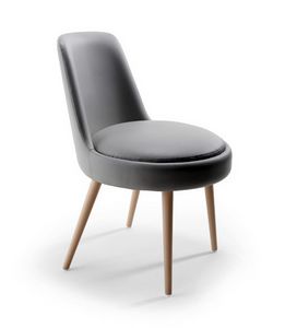 Padel S, Modern chair with a rounded line