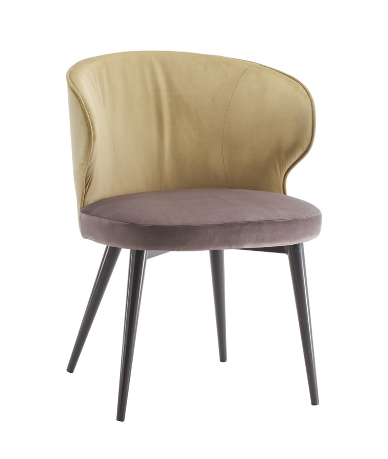 STOCCOLMA S, Chair with enveloping backrest