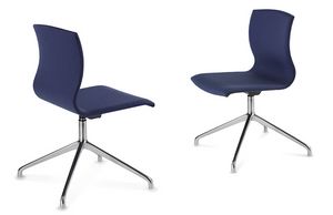 WEBWOOD 368Z, Modern chair with chrome base