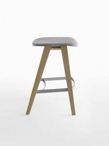 Mixis 65, Wooden stool without backrest, fixed height