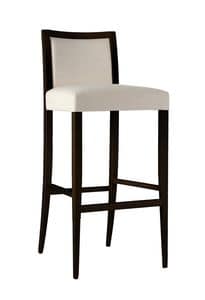 Project barstool 02, Padded stool in wood, for kitchens in high style
