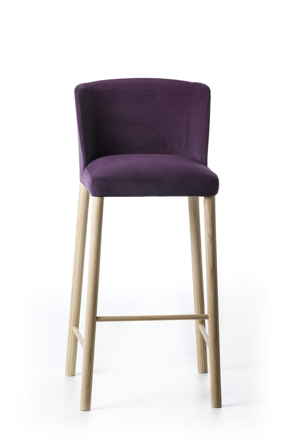 Virginia ST 4WL, Stool with essential design, solid and comfortable