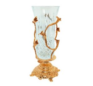 3010, Vase in plated brass and glass
