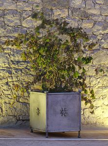 MONASTERO GF4019VA, Decorative garden vase, in stainless steel