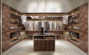 AR25 Desyo wardrobe, Modular walk in closet with shelves, cabinets and drawers