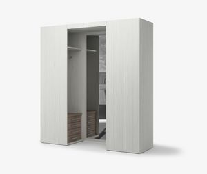 Art. 30489 Monobloc walk-in wardrobe unit, Monobloc walk-in wardrobe for hotel rooms