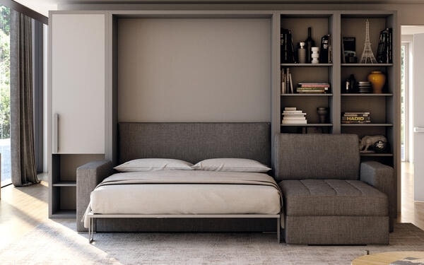 Galante angle, Cabinet with sofa that converts into a bed