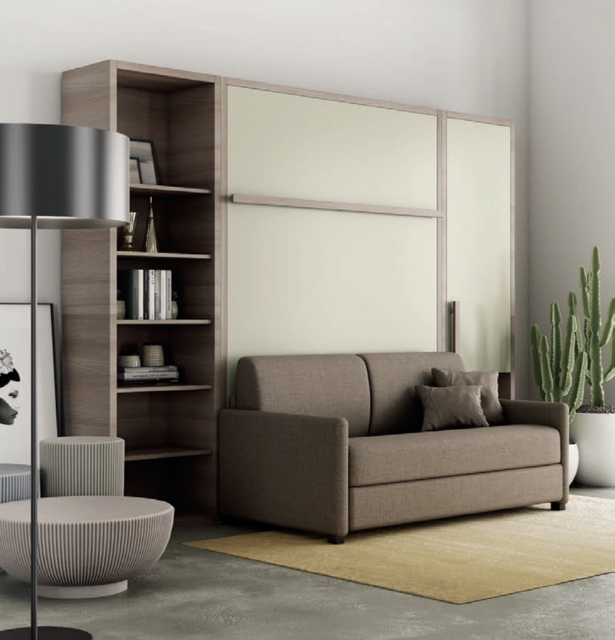 Marais, Cabinet with sofa and foldaway bed