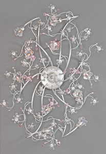 988010, Ceiling lamp with glass flowers