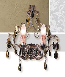 A.6665/2, Wall lamp with silver leaf finishes